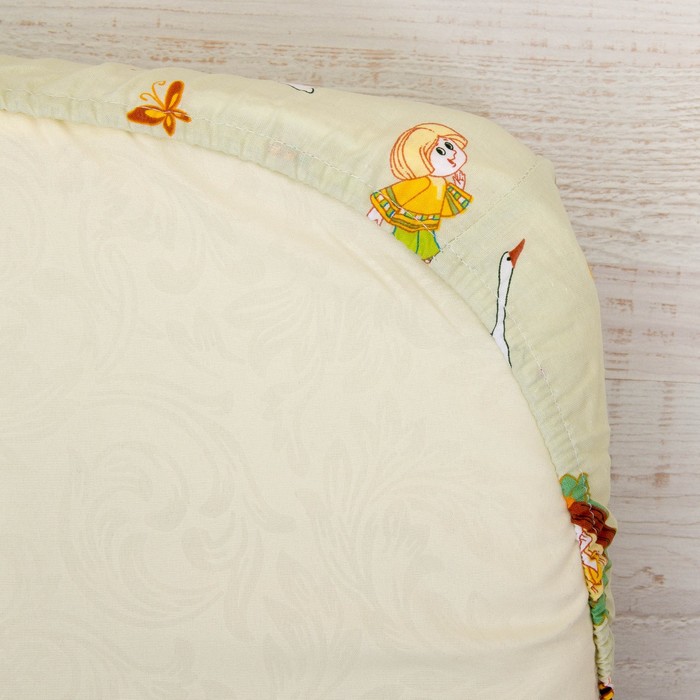 Комплект в кроватку "Гуси-лебеди", 6 предметов, цвет салатовый, хл100% 125 г/м H713-1