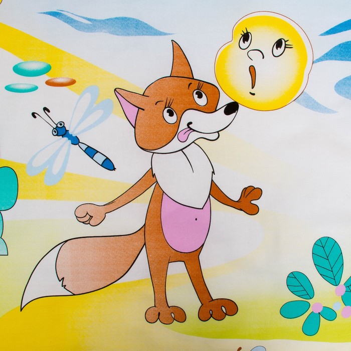 Комплект в кроватку "Колобок", 6 предметов, цвет жёлтый, хл100% 125 г/м H713-2