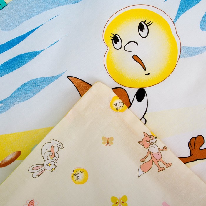 Комплект в кроватку "Колобок", 6 предметов, цвет жёлтый, хл100% 125 г/м H713-2