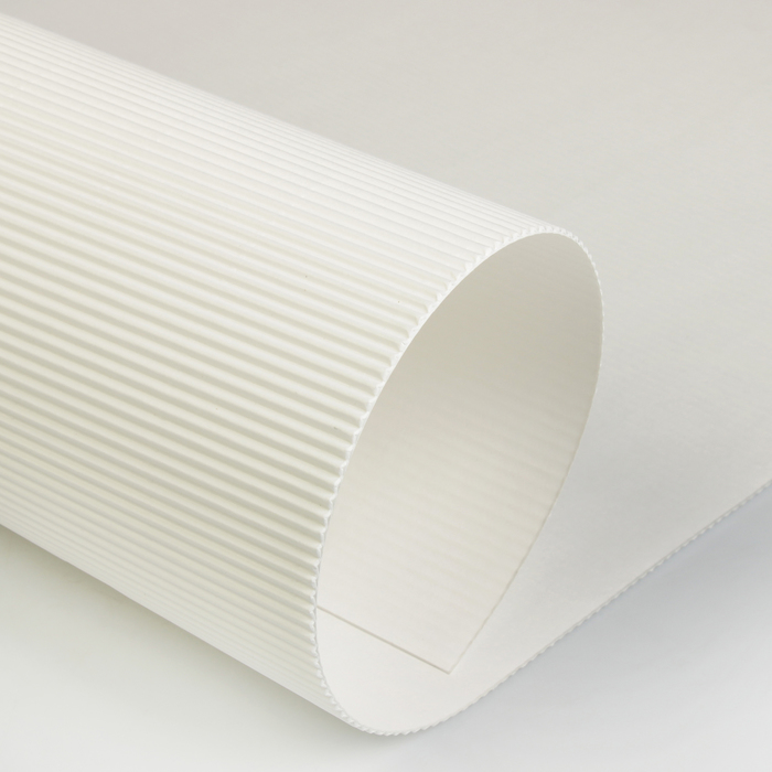 Картон цветной гофрированный 700*500 мм Werola e-wave, 110 г/м², белый