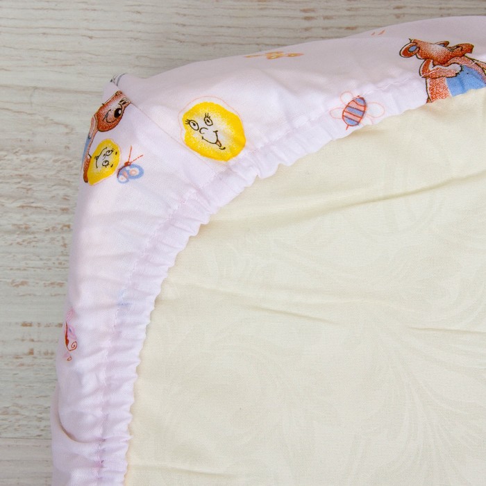 Комплект в кроватку "Колобок", 6 предметов, цвет розовый, хл100% 125 г/м H713-2