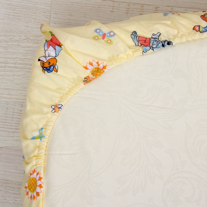 Комплект в кроватку "Теремок", 6 предметов, цвет жёлтый, хл100% 125 г/м H713-5