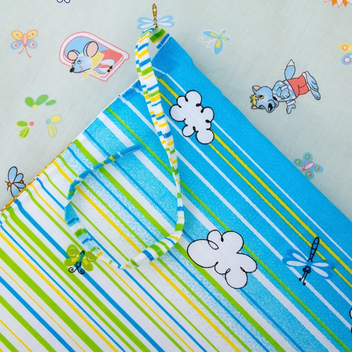 Комплект в кроватку "Теремок", 6 предметов, цвет салатовый, хл100% 125 г/м H713-5