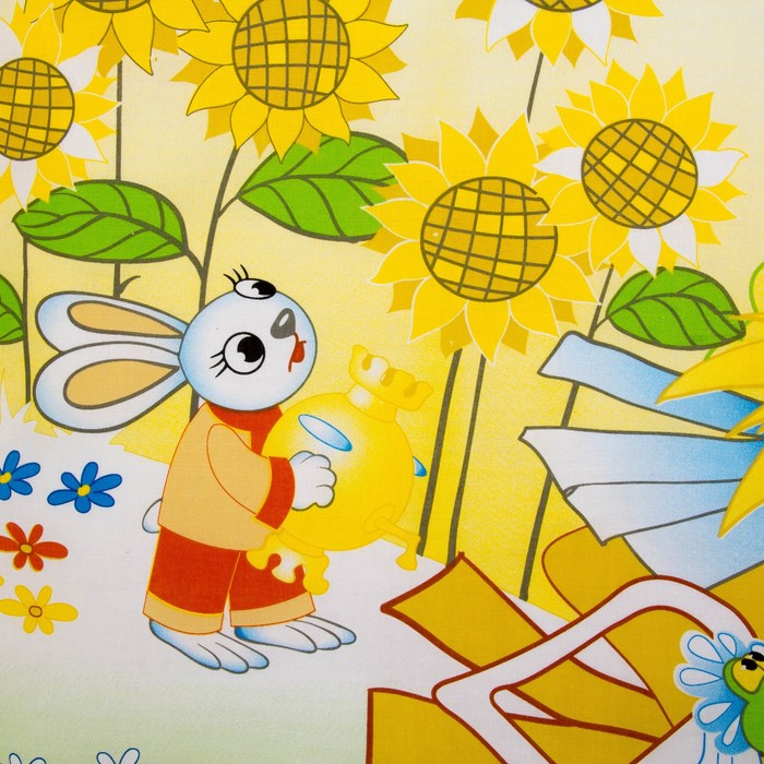 Комплект в кроватку "Теремок", 6 предметов, цвет салатовый, хл100% 125 г/м H713-5