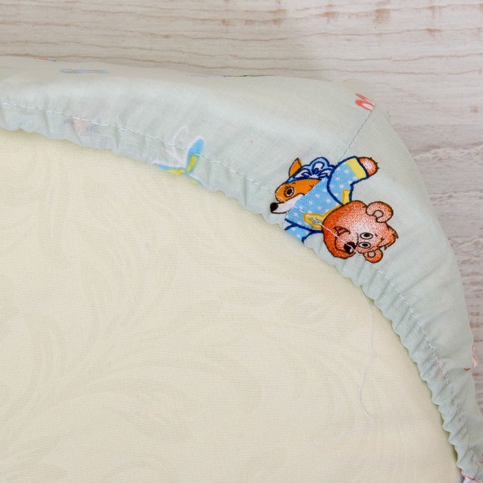 Комплект в кроватку "Теремок", 6 предметов, цвет салатовый, хл100% 125 г/м H713-5