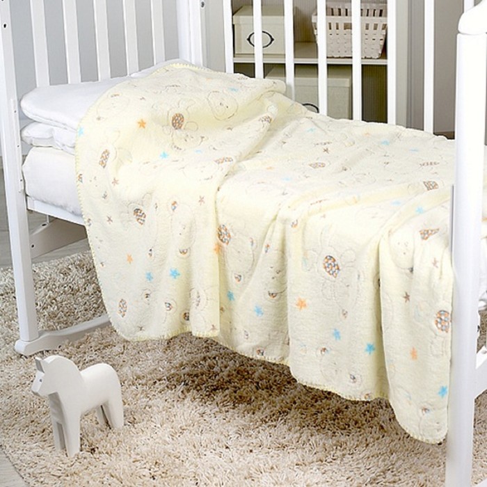 Плед-покрывало "Мишки", размер 100х150 см, пэ100%, велсофт 290 г/м D45553