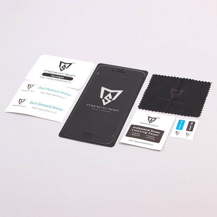 Защитное стекло Monsterskin 3D PC+Glass for IPhone 6 Black