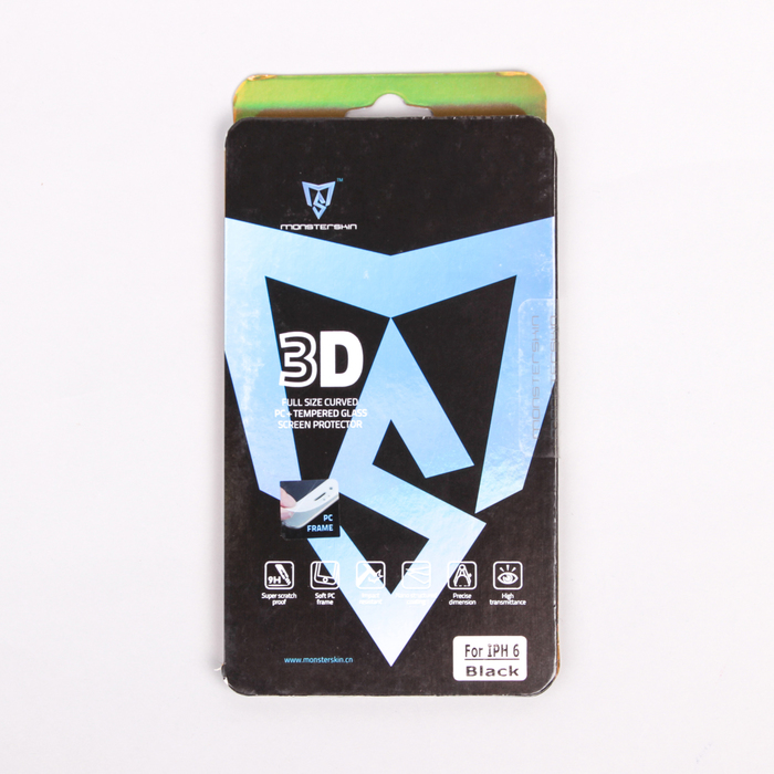 Защитное стекло Monsterskin 3D PC+Glass for IPhone 6 Black