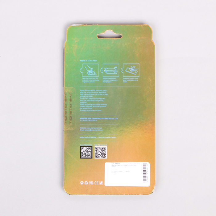 Защитное стекло Monsterskin 3D PC+Glass for IPhone 6 Black