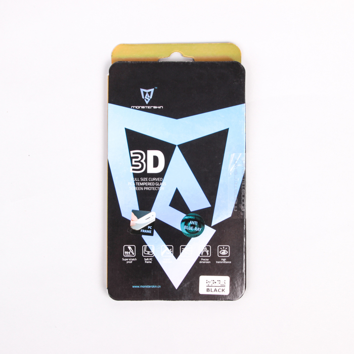 Защитное стекло антиблик Monsterskin 3D PC+ Glass Anti Blue Ray for IPhone 7+ Black
