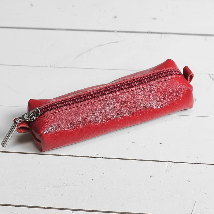 Ключница на молнии, 1 отдел, цвет красный