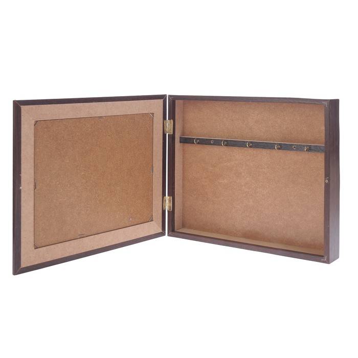 Ключница "Дельфины в океане" 25х30 см Венге