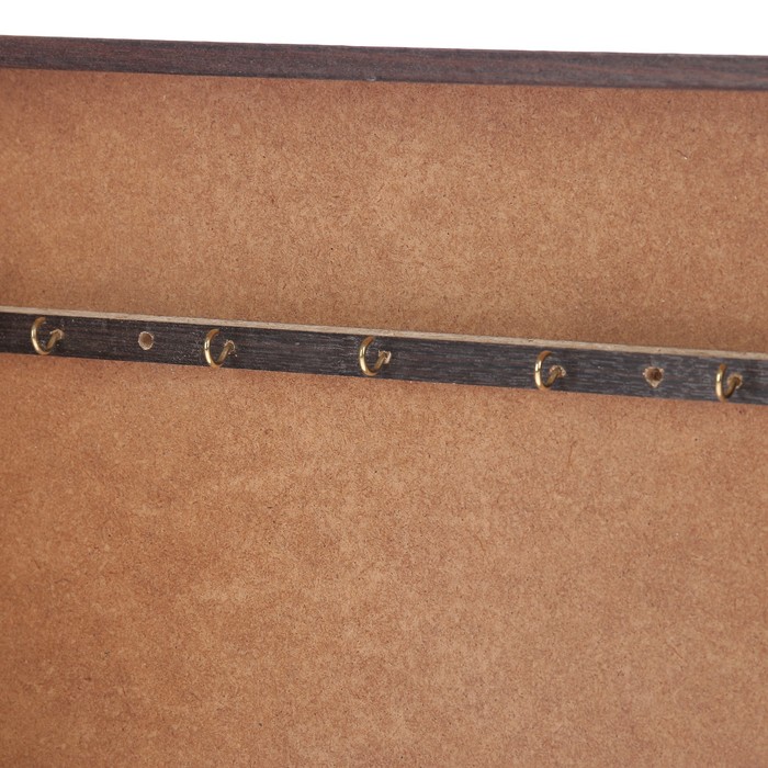 Ключница "Дельфины в океане" 25х30 см Венге