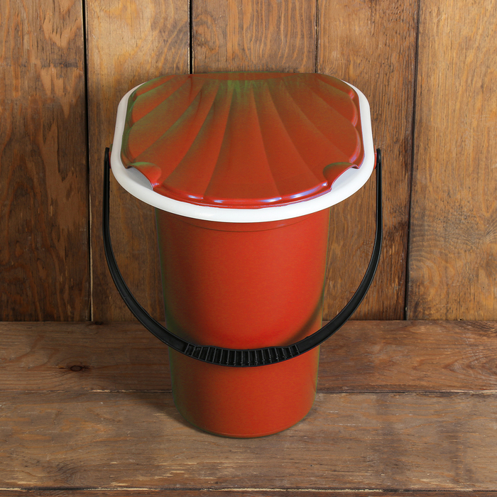 Ведро-туалет, 18 л, коричневый