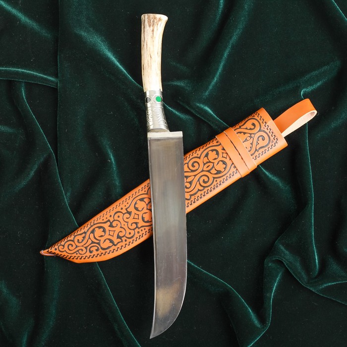 Пчак Шархон большой, рукоять из рога косули, мельхиора и пластика