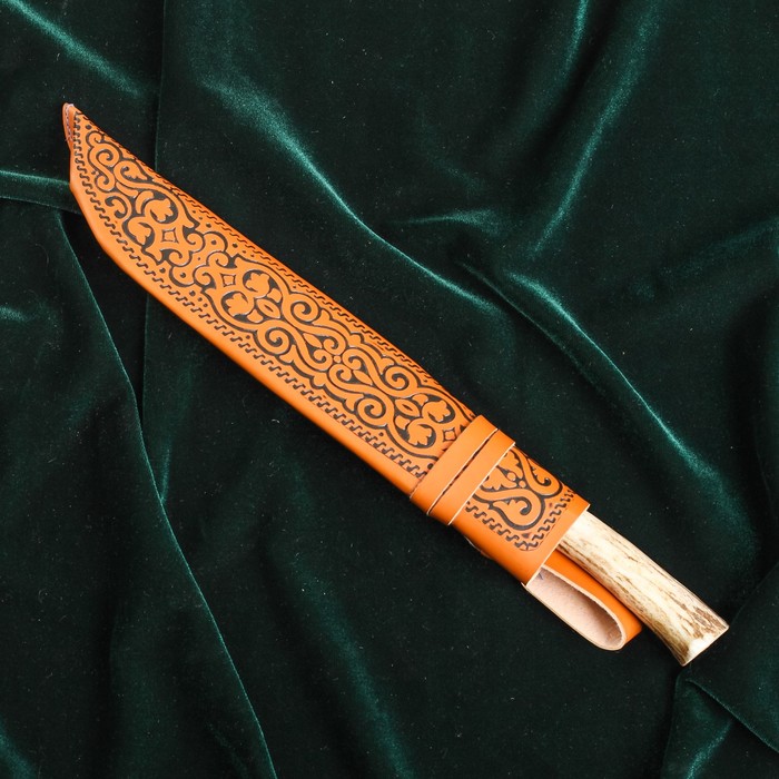 Пчак Шархон большой, рукоять из рога косули, мельхиора и пластика