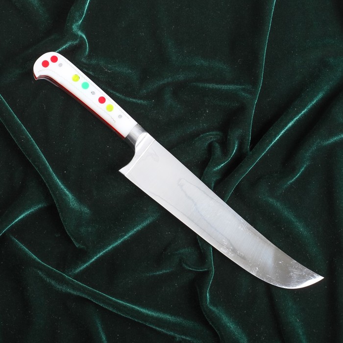 Пчак Шархон, рукоять из оргстекла (ёрма), гравировка на клинке