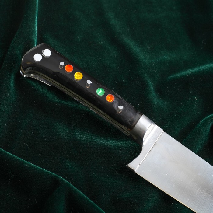 Пчак Шархон, рукоять из оргстекла (ёрма), гравировка на клинке