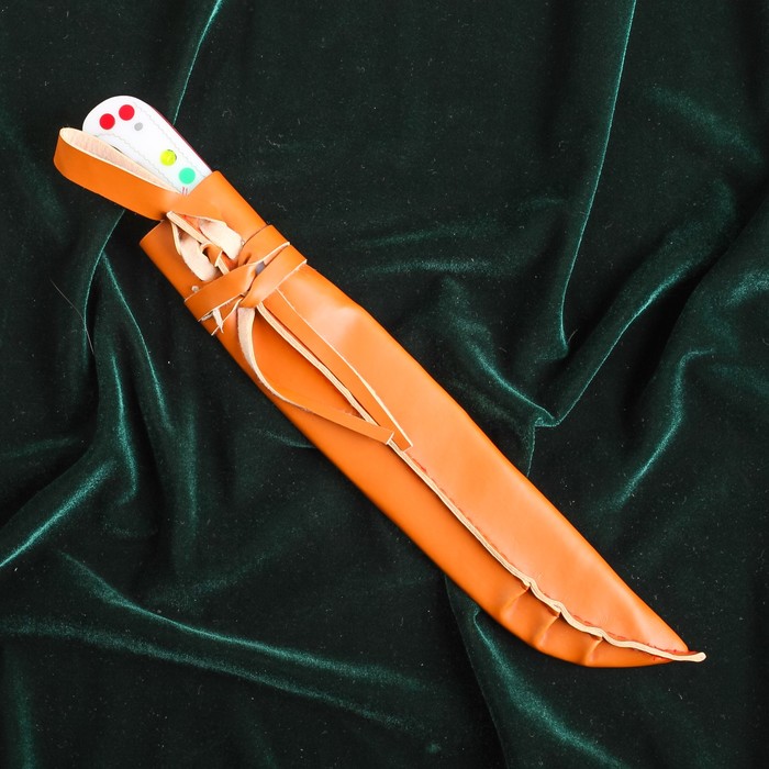 Пчак Шархон, рукоять из оргстекла (ёрма), гравировка на клинке