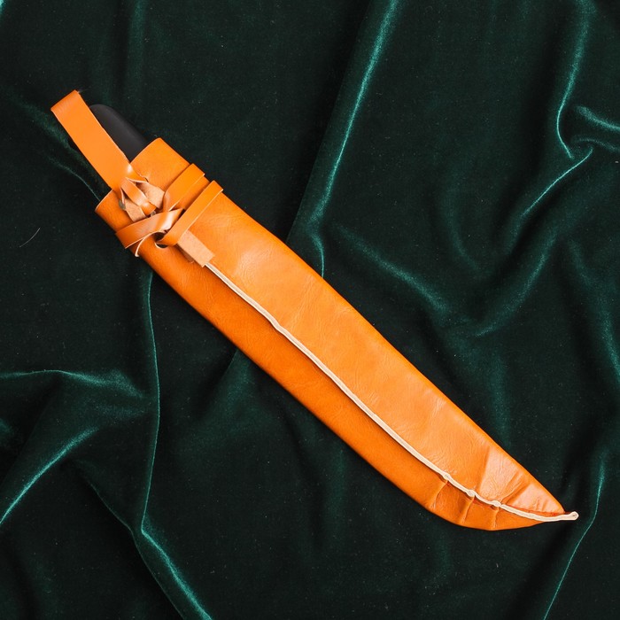 Пчак Шархон большой, рукоять из эбонита и мельхиора, заточка «вогнутая линза»