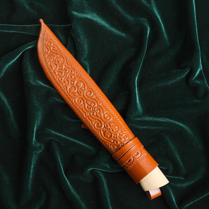 Пчак Шархон, рукоять из граба (сухма), гарда резная из олова