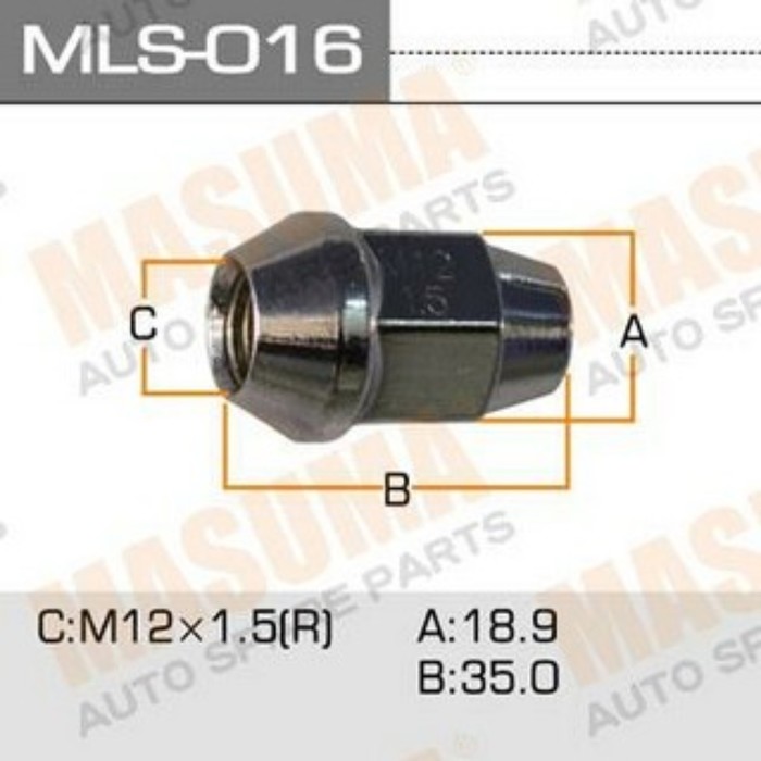 Гайка крепления колеса MASUMA MLS016