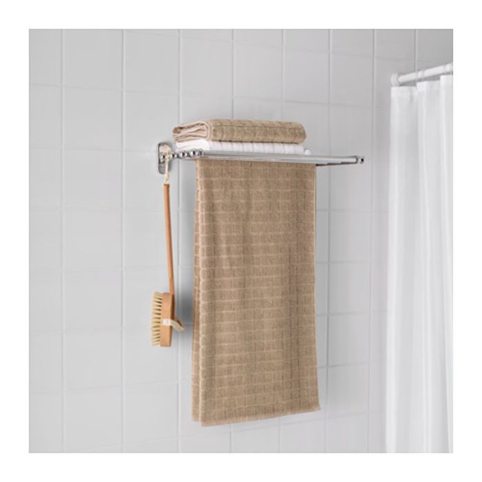 Навесная полка со штангой для полотенца, под хром ВОКСНАН