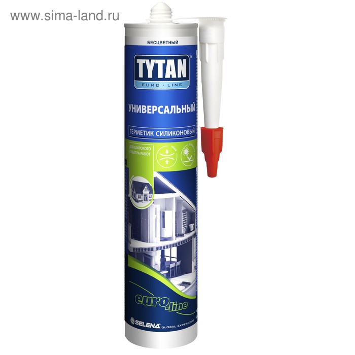 Герметик Tytan Euro-Line, силиконовый, универсальный, бесцветный, 280 мл клей для полистирола евродекор tytan euro line бесцветный 250мл