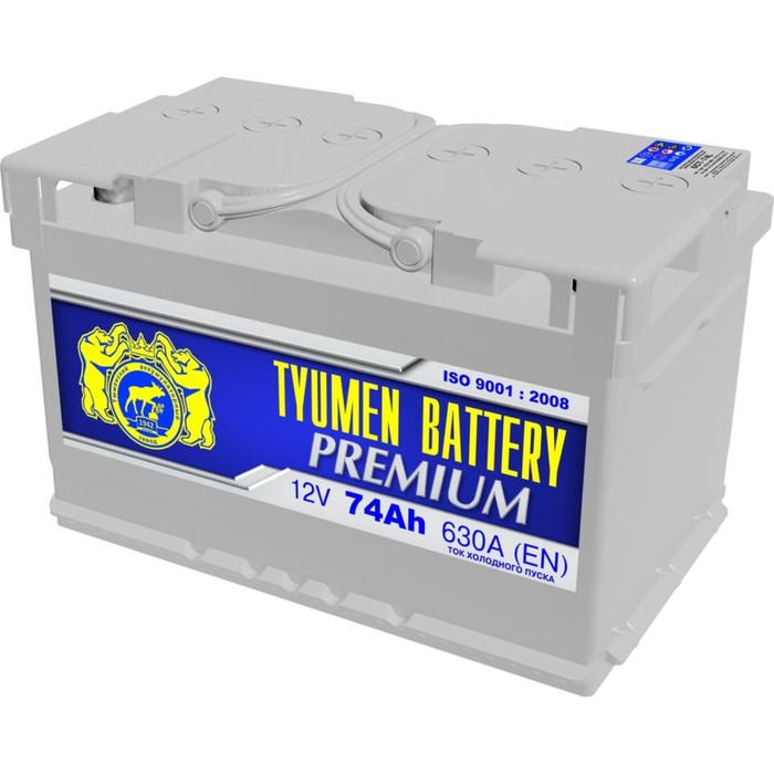 фото Аккумуляторная батарея tyumen battery 74 а/ч 6ст-74la premium, обратная полярность