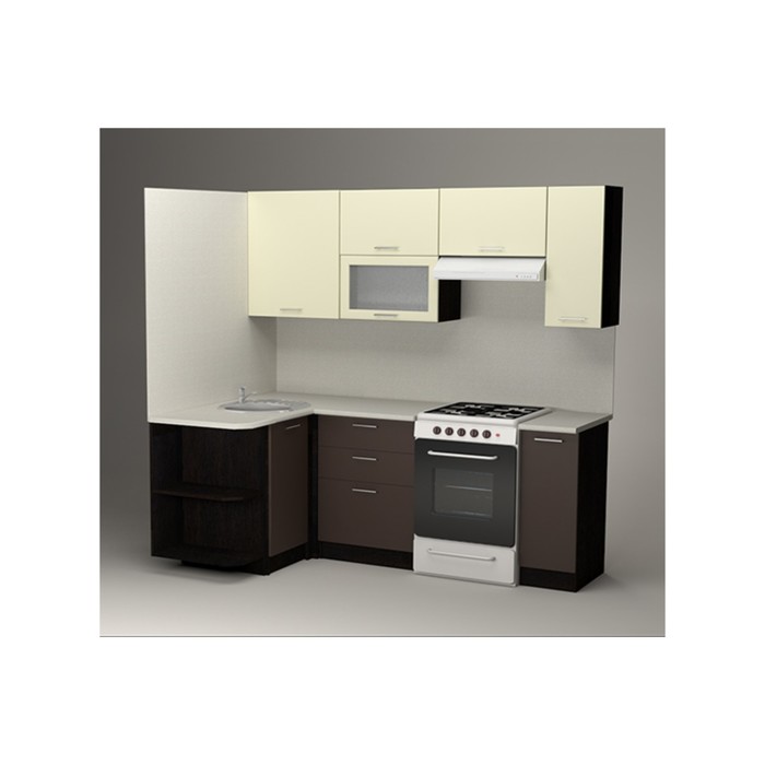 Кухонный гарнитур Оксана прайм, 1300 х 2100 мм