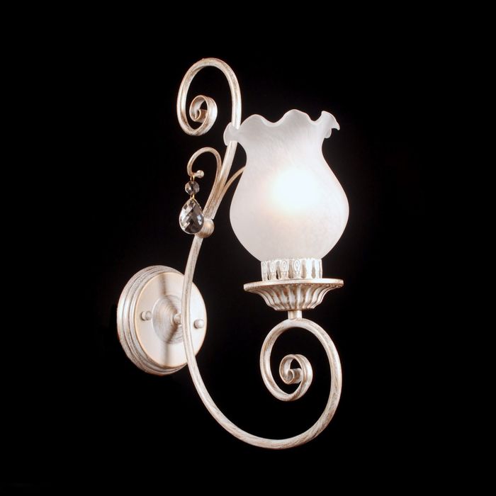 Бра "Тамила" 1 лампа Е14 Патинированный, белый, золотистый 12,5х27,5х42,9