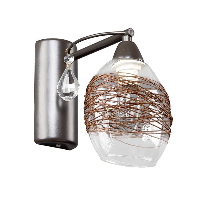 Бра "Виола" 1х40Вт E14 коричневый 13х22х20 см.