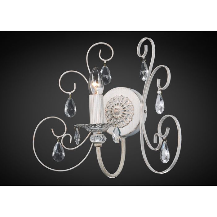 Бра "Эрмина" 1 лампа Е14 патинированный,белый,золотистый 39х20х31