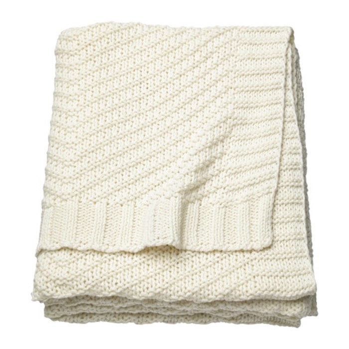 Плед ЭННИАНН, размер 130х170 см, цвет белый