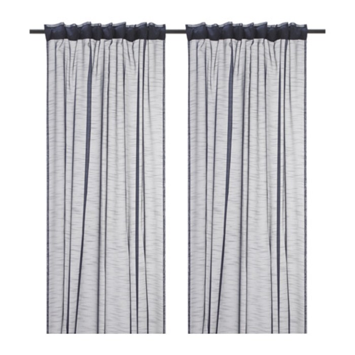 Гардины ГЕРТРУД, размер 145х300 см-2 шт., цвет тёмно-синий