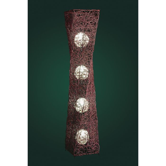 Торшер "Корлеоне" 4 лампы Е27 коричневый 25х25х142