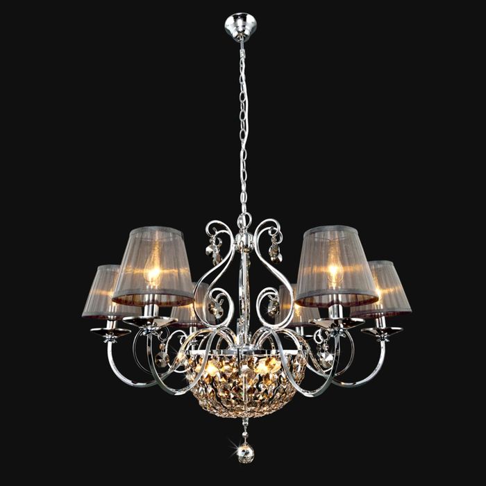 Люстра хрусталь "Иоанна" 9 ламп Е14 хром 83,8х83,8х48
