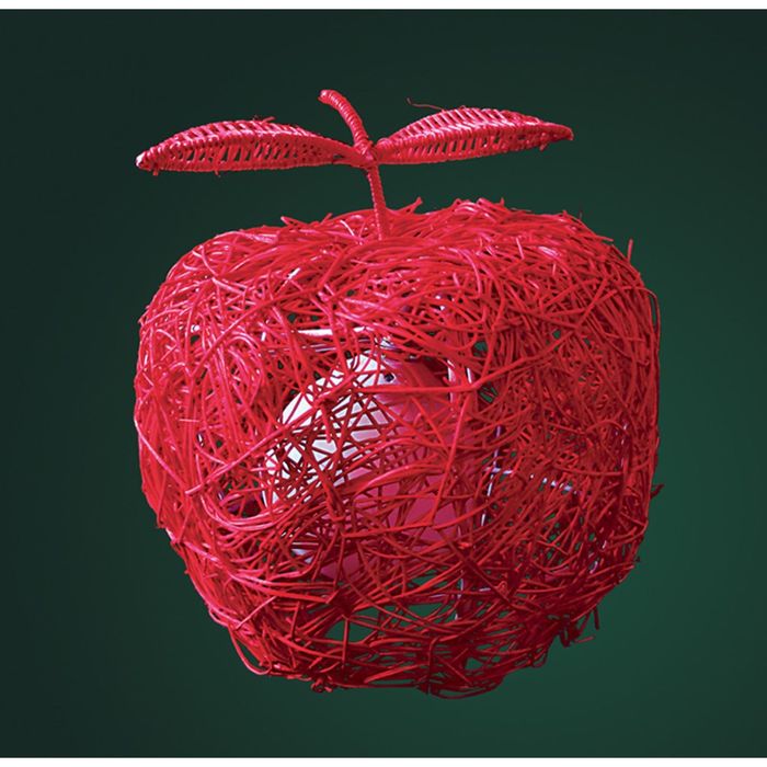 Настольная лампа "Яблоко" 1 лампа Е27 красный 30х30х32