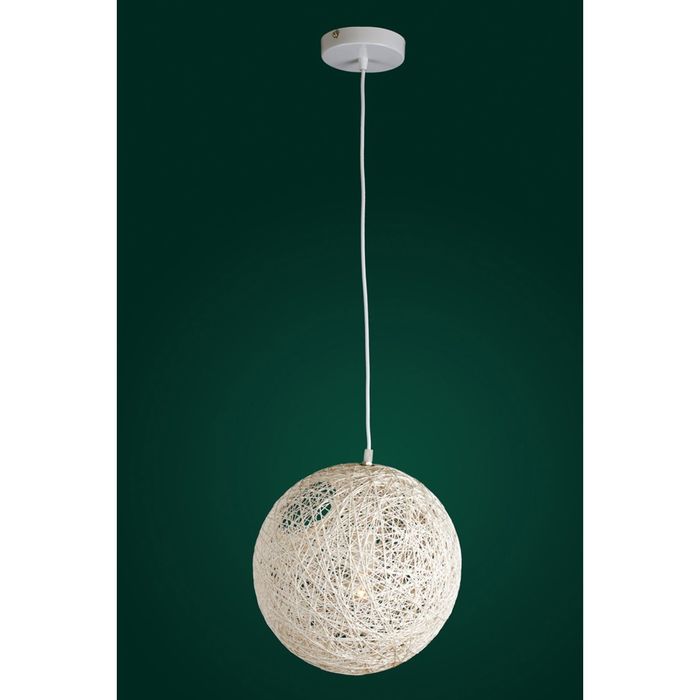 Люстра подвес "Гнездо" 1 лампа Е27 белый 30х30х100