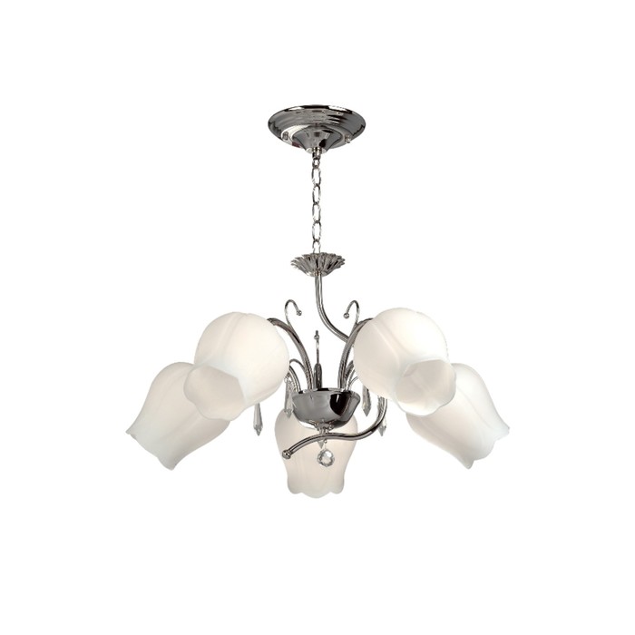 Люстра "Клемия" 5 ламп E27 60Вт хром 51,5х51,5х34 см.