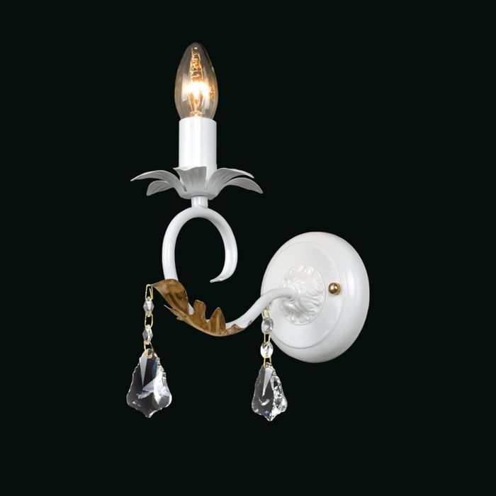 Бра "Магдалена" 1 лампа Е14 белый,золото 12х19х22