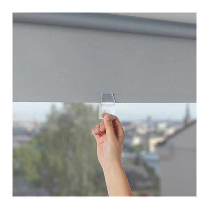 Штора рулонная ТУППЛЮР, размер 120х195 см, цвет серый