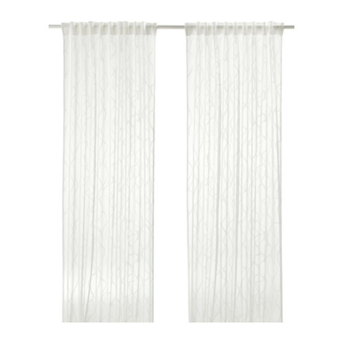 Гардины СПАРВОРТ, размер 145х300 см-2 шт., цвет белый
