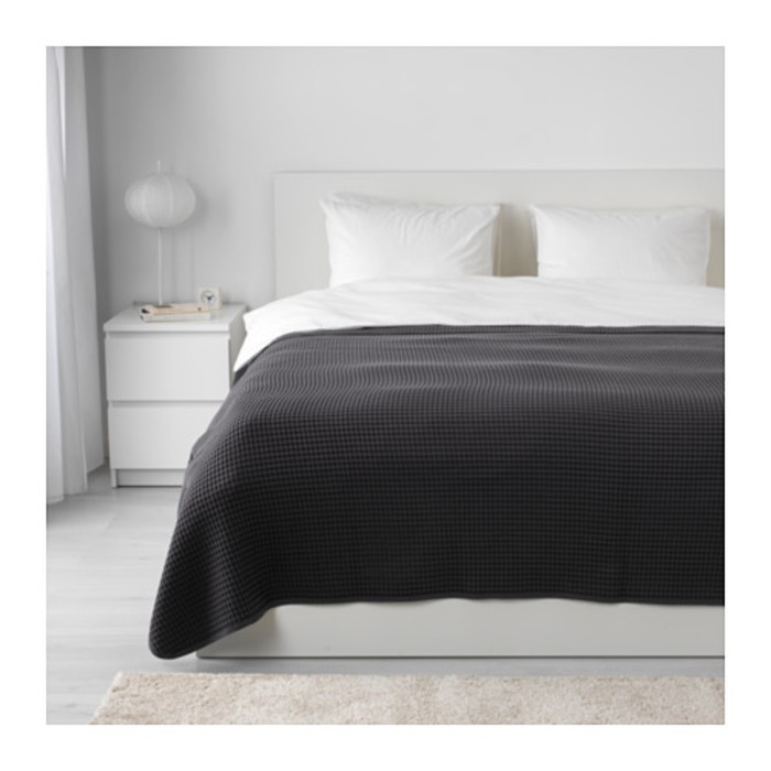 Покрывало ВОРЕЛЬД, размер 230х250 см, цвет тёмно-серый