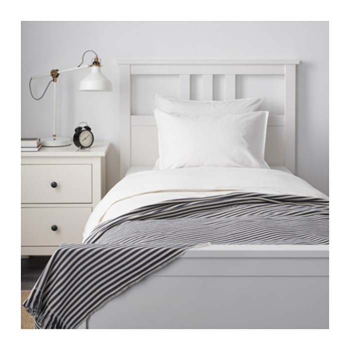 Плед ТУВАЛИ, размер 120х180 см, полоска белый/тёмно-серый