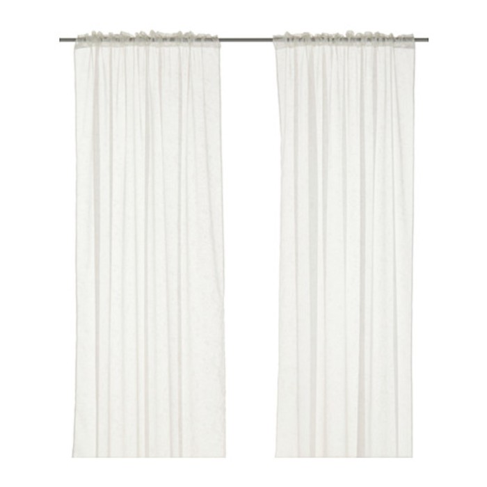 Гардины МОСИППА, размер 145х270 см-2 шт., цвет белый