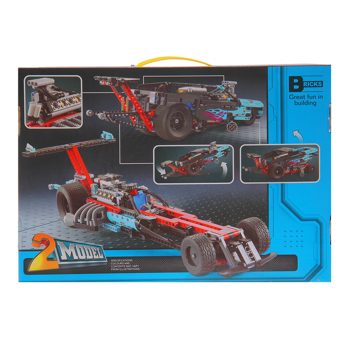 Конструктор техникс «Гоночный автомобиль», 2 варианта сборки, 647 деталей