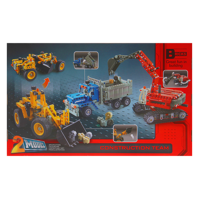 Конструктор техникс «Строительная бригада», 2 варианта сборки, 834 детали