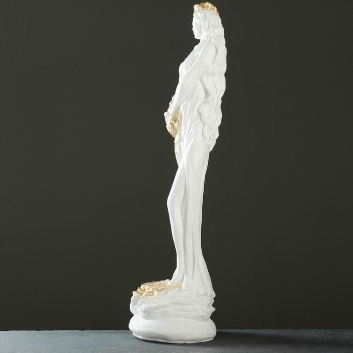 Фигура "Фортуна" большая, белое золото 50 ×17×12см