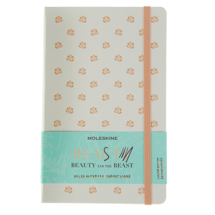 Блокнот 130х210 мм, 120 листов Moleskine Limited Edition Beauty&Beast Large, мягкая обложка, тонированный блок в линейку, розовый